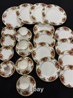 Royal Albert Old Country Roses Bone China Dinner Set Plates/Cups England Gold