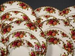 Royal Albert Old Country Roses Bone China Dinner Set for 8 England FIRST EDITION