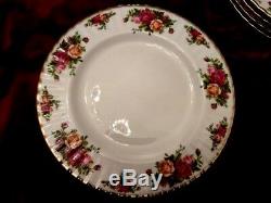 Royal Albert Old Country Roses Bone China Set of 6 Dinner Plates England 1962