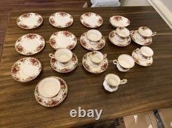 Royal Albert Old Country Roses Bone China Tea Cup & Saucer Set 23 pieces