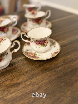Royal Albert Old Country Roses Bone China Tea Cup & Saucer Set 23 pieces