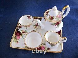 Royal Albert Old Country Roses Cup and Saucer Tea Pot Milk Pot Set