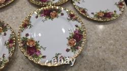 Royal Albert Old Country Roses Dessert Plates Set of 12 Bone China Vintage