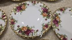 Royal Albert Old Country Roses Dessert Plates Set of 12 Bone China Vintage