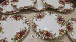 Royal Albert Old Country Roses Dessert Plates Set of 12 Bone China Vintage