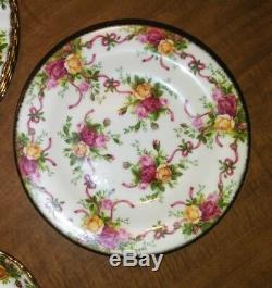 Royal Albert Old Country Roses English Bone China 6 place settings +additional
