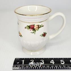 Royal Albert Old Country Roses Fluted Mugs Set of 4 Bone China England Gold RARE