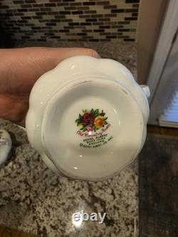 Royal Albert Old Country Roses Teapot Sugar Creamer Set Bone China England