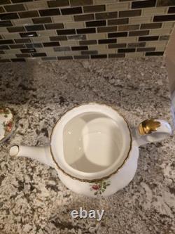 Royal Albert Old Country Roses Teapot Sugar Creamer Set Bone China England