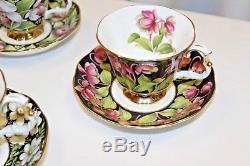 Royal Albert Provincial Flowers Cup & Saucer Set of 4 England Bone China