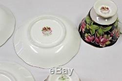 Royal Albert Provincial Flowers Cup & Saucer Set of 4 England Bone China