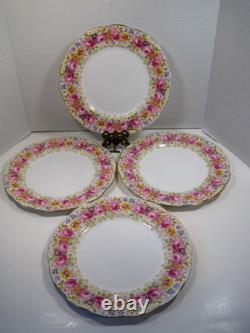 Royal Albert Serena Bone China Set Of 4 Dinner Plates 10 England