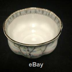 Royal Albert Silver Birch Creamer Sugar Tray Set Porcelain Bone China England