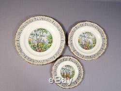 Royal Albert Silver Birch Large Dinner Set Plates Salad Bread Bone China England