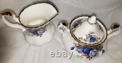 Royal Albert Sugar &Creamer Set Moonlight Rose 1987 Bone China England