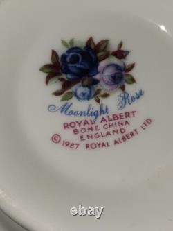 Royal Albert Sugar &Creamer Set Moonlight Rose 1987 Bone China England