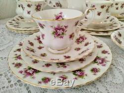 Royal Albert Sweet Violets England Tea/Coffee Set Bone China England