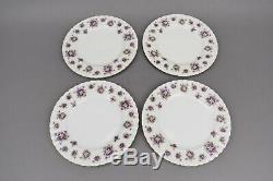 Royal Albert Sweet Violets Salad Plates Bone China England Set of 9