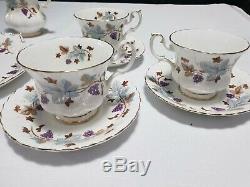 Royal Albert Tea Set Bone China England LORRAINE Eleven (11) Piece ORP $900