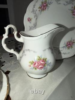 Royal Albert Tranquility Tea Set For Two Bone China 10 Pieces. Roses, England