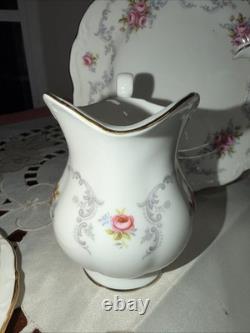 Royal Albert Tranquility Tea Set For Two Bone China 10 Pieces. Roses, England