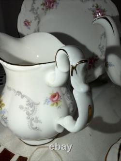 Royal Albert Tranquility Tea Set For Two Bone China 10 Pieces. Roses, England
