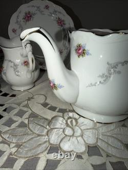 Royal Albert Tranquility Tea Set For Two Bone China 10 Pieces. Roses, England