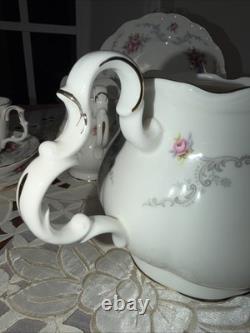 Royal Albert Tranquility Tea Set For Two Bone China 10 Pieces. Roses, England