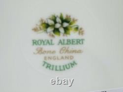 Royal Albert Trillium Cream Soup Bowl with Saucer Set x 6 Bone China England