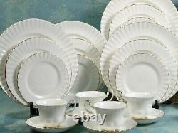Royal Albert Val D'Or Dinner Set Bread Plates Cup Saucer Bone China England Gold