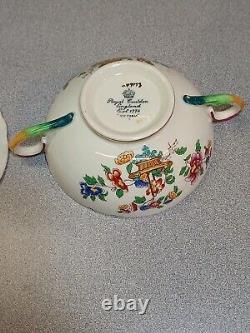 Royal Cauldon England Victoria V 7177 Soup Bowl And Saucer Set Of 10