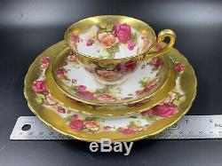 Royal Chelsea Golden Rose 4 Piece Tea Luncheon Set Bone China England Rich Gold