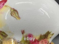 Royal Chelsea Golden Rose Creamer Sugar Bowl with Tray Set Bone China England
