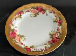 Royal Chelsea Golden Rose Fine Bone China 8 Salad Plates Set of 13