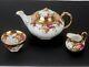 Royal Chelsea Golden Rose Tea Set Teapot Sugar Creamer Fine Bone China England