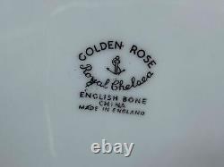 Royal Chelsea Golden Rose Tea Trio Set Bone China England