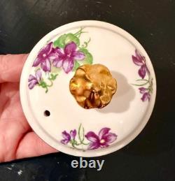Royal Chelsea Spring Violets 3-Pc Bone China Tea Set Rare- mint condition