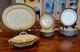 Royal China Works Worcester Cobalt Gold 17Pc Dinner Plate Vegetable Tureen 6 Set