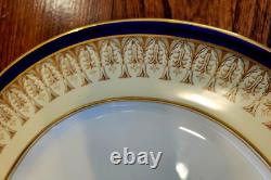 Royal China Works Worcester Cobalt Gold 17Pc Dinner Plate Vegetable Tureen 6 Set