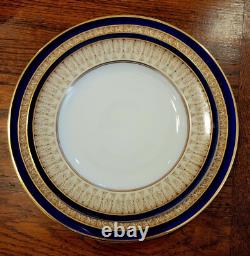 Royal China Works Worcester Cobalt Gold 17Pc Dinner Plate Vegetable Tureen 6 Set