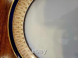 Royal China Works Worcester Cobalt Gold 17Pc Dinner Plate Vegetable Tureen 6 Set
