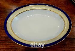 Royal China Works Worcester Cobalt Gold 17Pc Dinner Plate Vegetable Tureen 6 Set