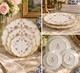 Royal Crown Derby Antoinette Dinner Salad Plate B&B A1225 3 Pc Set Bone China