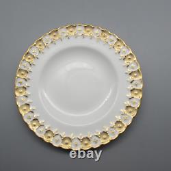 Royal Crown Derby Bone China Heraldic Gold Bread Plates Set of Twelve