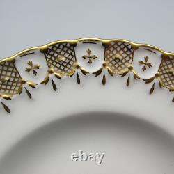 Royal Crown Derby Bone China Heraldic Gold Bread Plates Set of Twelve