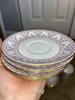 Royal Crown Derby Brittany 46-piece Vintage Dish Set Plates Bowls Saucers Mugs