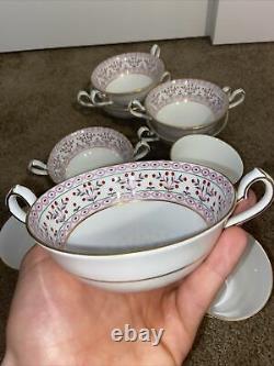 Royal Crown Derby Brittany 46-piece Vintage Dish Set Plates Bowls Saucers Mugs