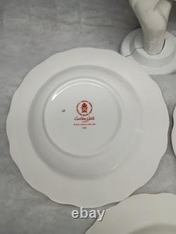 Royal Crown Derby CARLTON GOLD set of four Rimmed Soup Bowls Bone China (Mint)