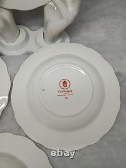 Royal Crown Derby CARLTON GOLD set of four Rimmed Soup Bowls Bone China (Mint)