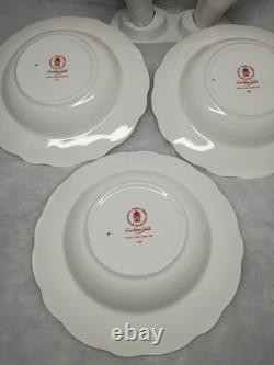 Royal Crown Derby CARLTON GOLD set of four Rimmed Soup Bowls Bone China (Mint)